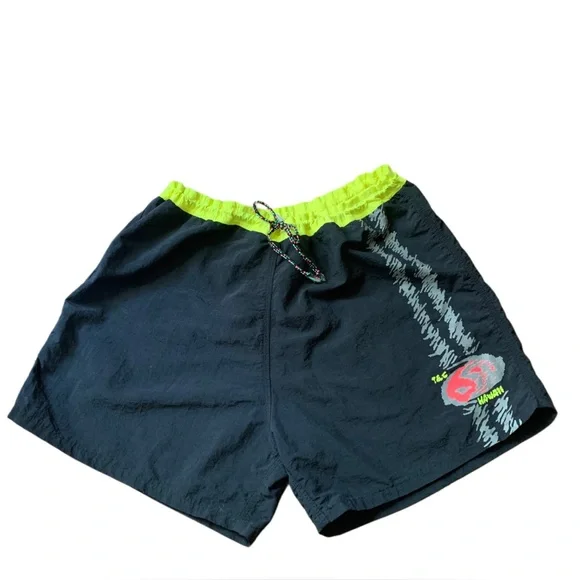 VINTAGE 90’s T & C Surf Swim Trunks - Picture 1 of 6